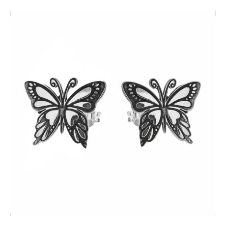 Broquel De Plata Ley .925 Mariposa Origami Mujer Niña Agálea
