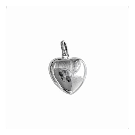 Dije De Plata .925 Corazón Abombado Mujer Agálea Amor Mamá Plateado