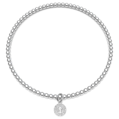 Pulsera De Plata 925 San Benito Mujer De Agálea Joyeria Diámetro 15.24 Cm Largo 45.72 Cm