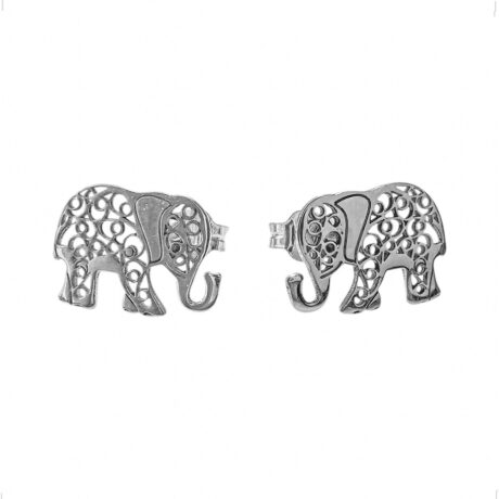 Broquel De Plata Ley .925 Elefante Origami Mujer Niña Agálea