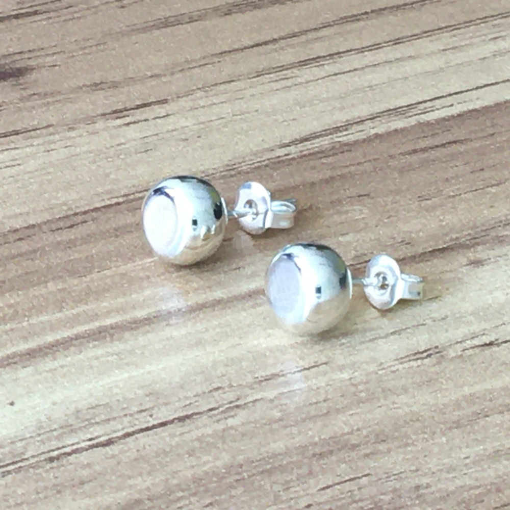 Aretes Broquel Redondo De Plata 925 Mujer Niña Agálea - Image 6