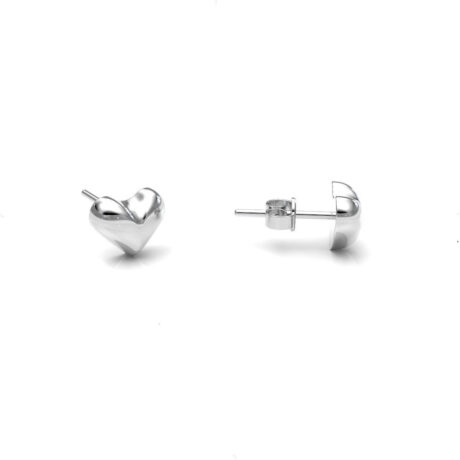 Broquel De Plata .925 Corazón Abombado Agálea Joyería