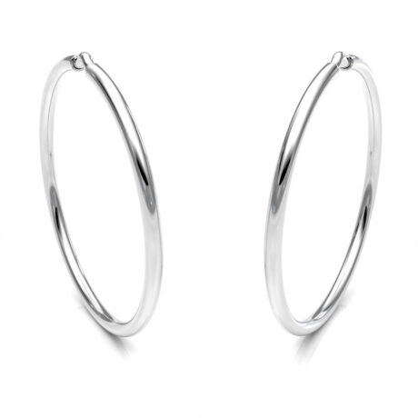Aretes Arracadas De Plata 925 Redondas 5.5 Cm Agálea Joyería