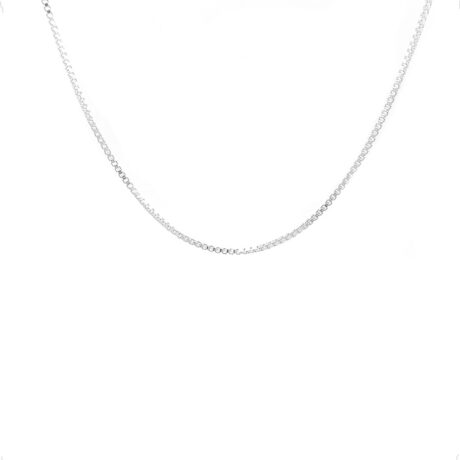 Cadena De Plata .925 De 55 Cm Tejido Veneciana Mujer Agalea Plateado