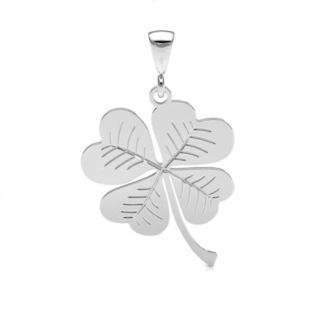 Dije De Plata Ley .925 Trébol Mujer Regalo Agálea Joyería Plateado