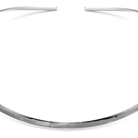 Collar Gargantilla De Plata .925 Ovalada Plana Mujer Agálea  Plateado