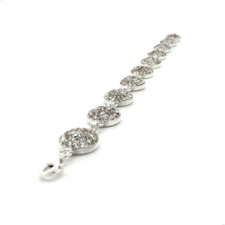 Pulsera De Plata 925 Elegante Circulos Con Circonias Agálea Diámetro 0 Mm Largo 45.72 Cm