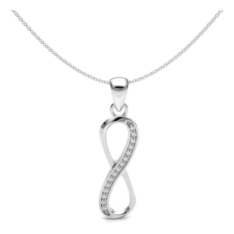 Dije Infinito Circonias De Plata .925 Agálea Joyería Plateado