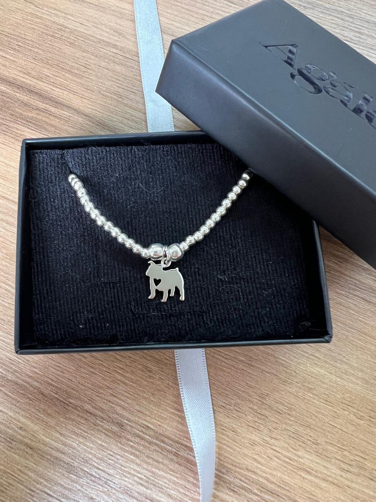 Pulsera De Plata 925 Con Dije De Perro Mascota Agalea Bulldog 5 Cm 16 Cm - Image 6