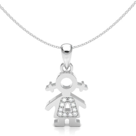 Dije Niño Circonias Y Plata .925 Agálea Joyería Color Nina