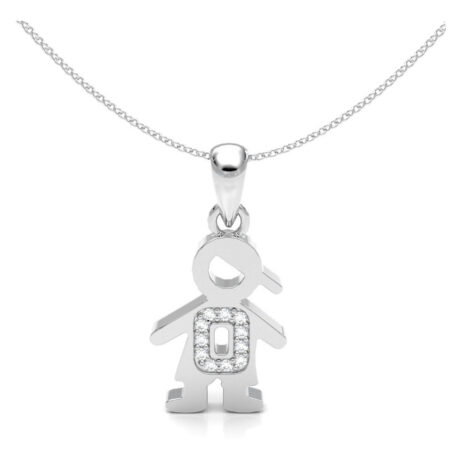 Dije Niño Circonias Y Plata .925 Agálea Joyería