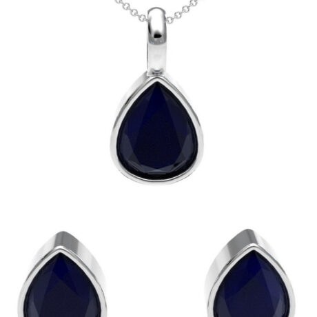 Collar Dije Aretes Y Cadena De Plata 925 Zirconia Agálea