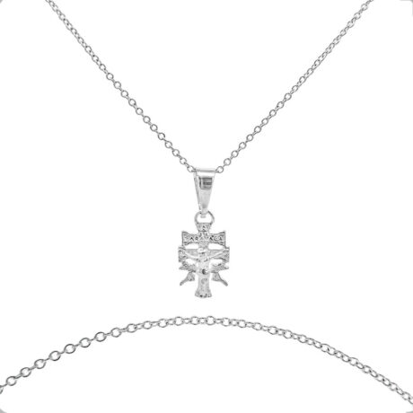 Collar Dije Cruz Caravaca De Plata .925 45cm Agálea Plateado