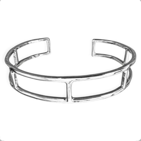 Pulsera Brazalete De Plata .925 Mujer Hombre Agálea Plateado 6 Cm 15 Cm