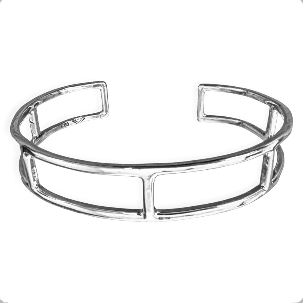 Pulsera Brazalete De Plata .925 Mujer Hombre Agálea Plateado 6 Cm 15 Cm