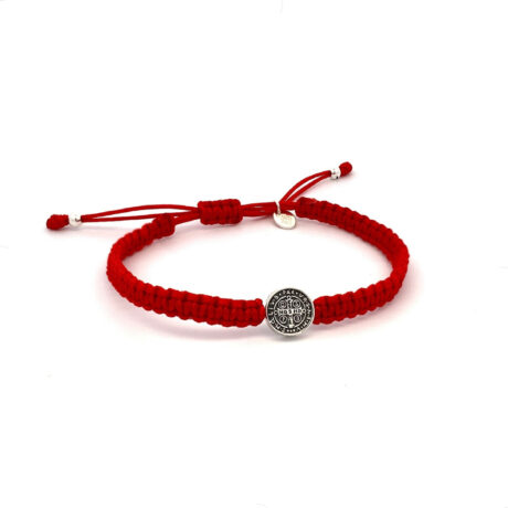Pulsera Tejida De San Benito De Plata .925 Y Oxido Agálea  0 Cm 43.18 Cm