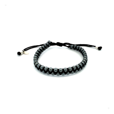 Pulsera Doble Tejida Bolitas Y Plata 925 Agálea Hombre Color Acerlina Diámetro 5 Cm Largo 40.64 Cm