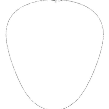 Cadena Delgada De Plata Fina 925 Para Mujer De 45cm Agalea Color Plateado