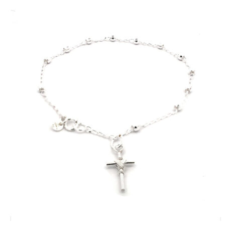 Misterio Pulsera De Plata .925 Con Cruz Agálea Mujer 0 Cm 45.72 Cm