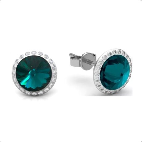 Arete Broquel Rivoli Bluecirco De Plata .925 Agálea Joyería
