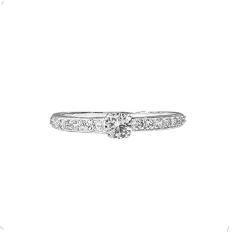 Anillo Promesa Plata 925 Blanca Compromiso Agálea Mujer