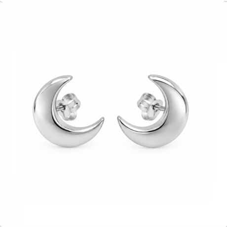 Broquel Lunas De Plata .925 Mujer Agálea