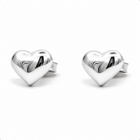 Broquel De Plata .925 Corazón Abombado Agálea