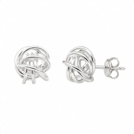 Broquel De Plata .925 Nudo Abierto Mujer Agálea Joyería