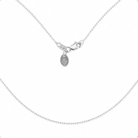 Cadena De Plata 925 Bolita Diamantada 50 Cm Agálea