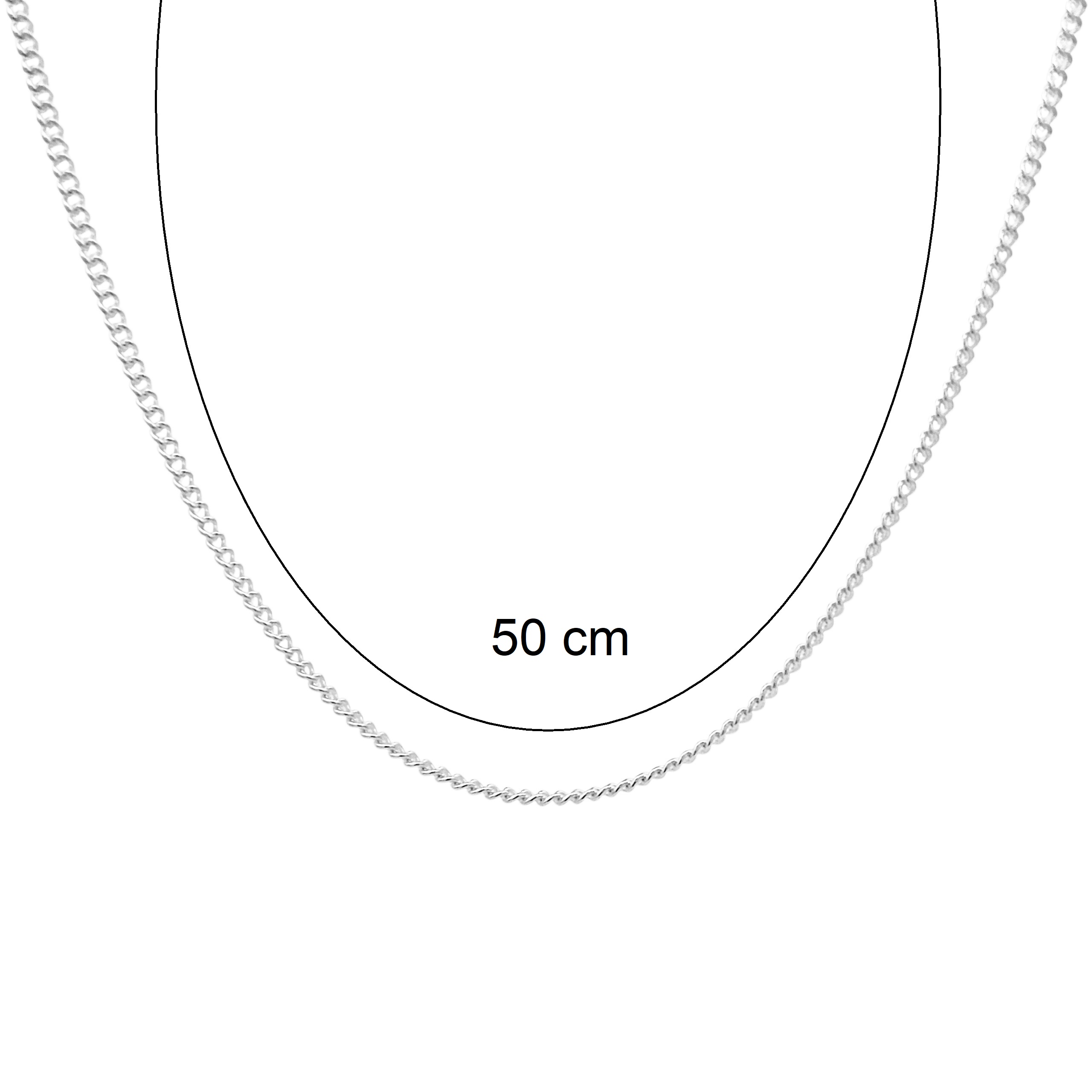 Cadena De Plata 925 Para Mujer De 50 Cm Tipo Barbada Agálea - Image 5