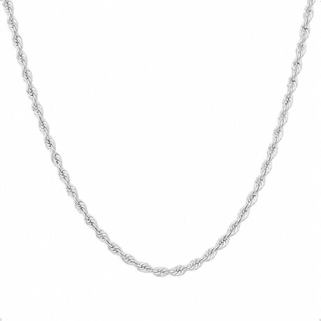 Cadena De Plata .925 Tejido Torzal 50 Cm Agálea