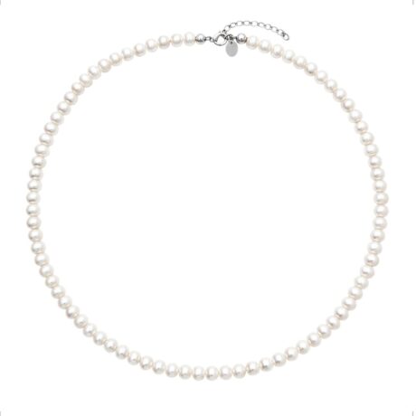 Collar De Perlas Con Plata .925 Bolitas Mujer Agalea  Perla