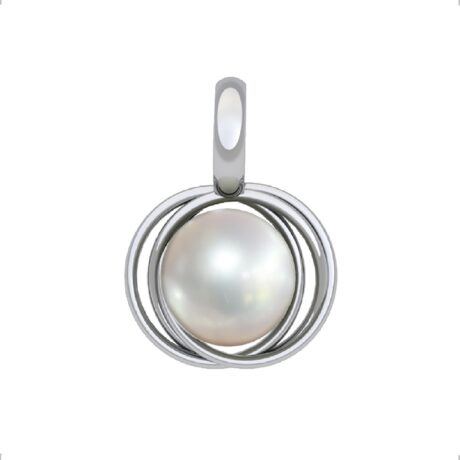Dije De Perla Natural Cultivada Con Plata 925 Agálea Joyería Plateado