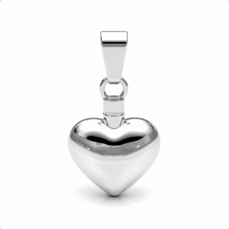 Dije Perfumero Urna Para Ceniza Cremación Plata 925 Agálea Color Corazón Abombado