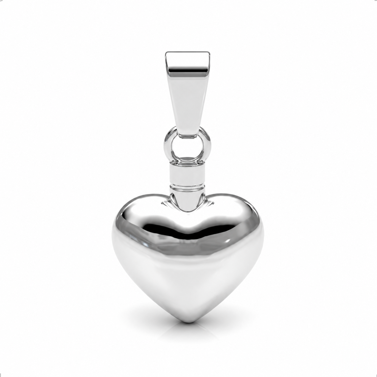Dije Perfumero Urna Para Ceniza Cremación Plata 925 Agálea Color Corazón Abombado