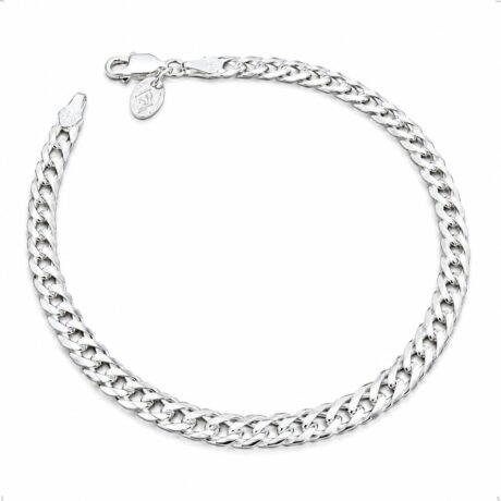 Pulsera Doble Rombo De Plata Ley .925 Agálea