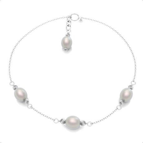 Pulsera De Plata .925 Con Perla Agálea
