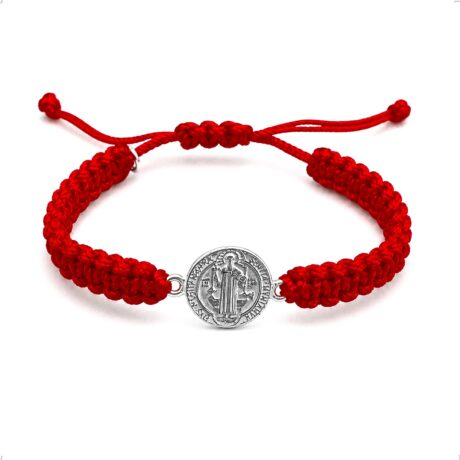 Pulsera Hilo San Benito Para Bebé 9 Cm Plata .925 Agálea