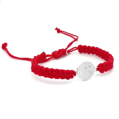 Pulsera Hilo San Benito Para Bebé 9 Cm Plata .925 Agálea