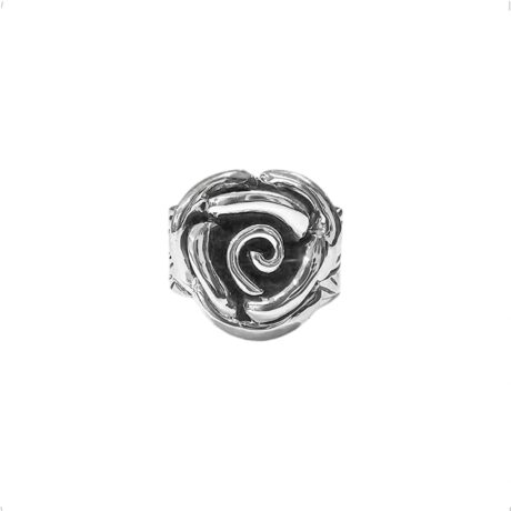 Anillo De Plata Ley .925 Rosa Flor Agálea Mujer Color Plateado Talla 9