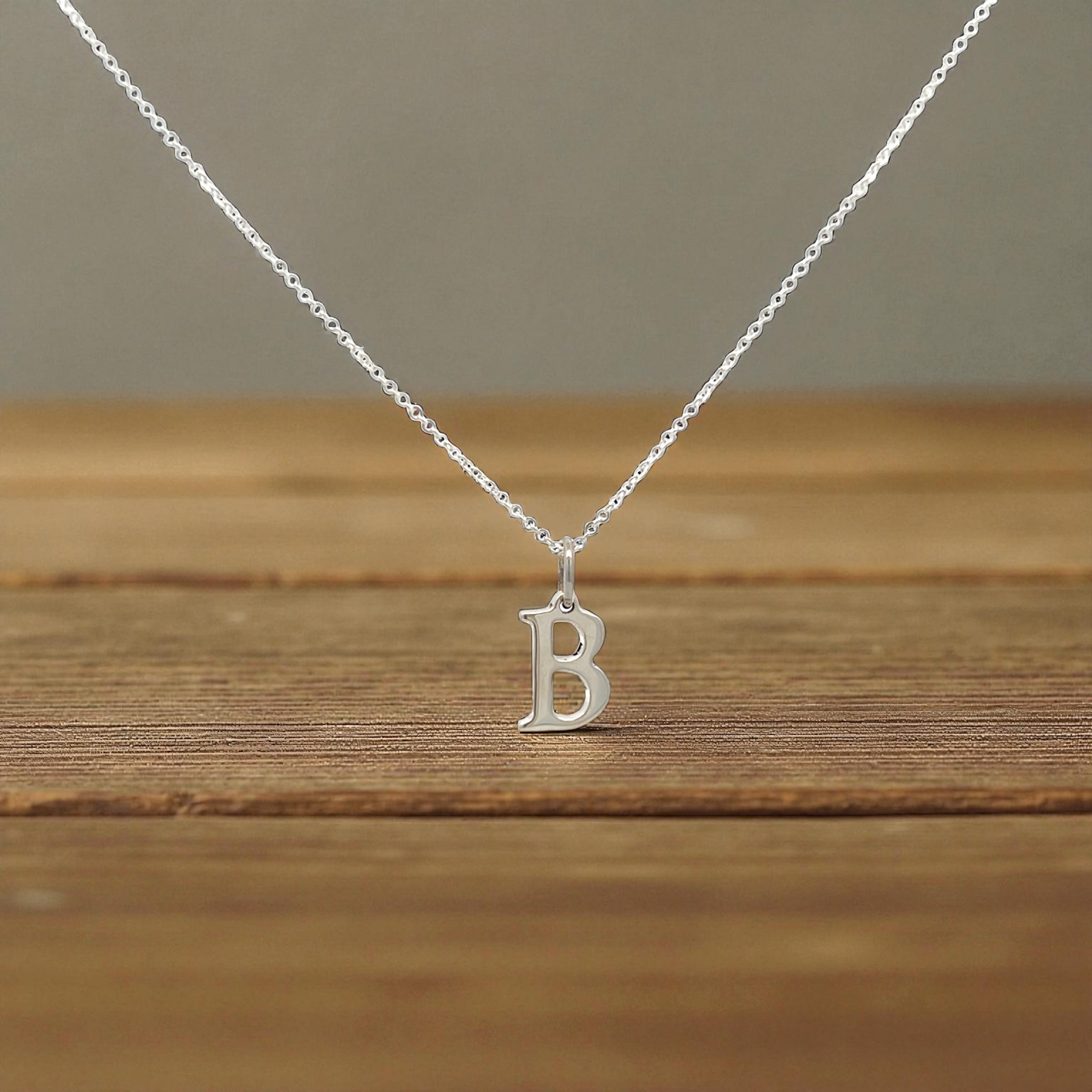 Collar Dije Letras Iniciales Plata .925 De 45 Cm Tipografìa Andalus Agálea - Image 2