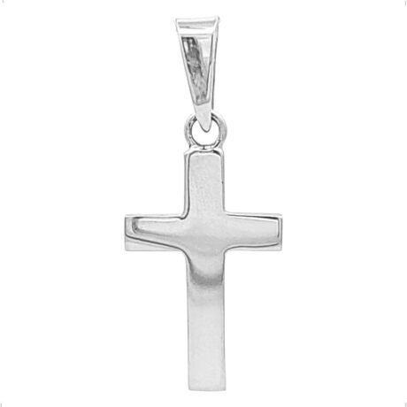 Dije De Plata .925 Cruz Lisa Agálea Hombre Mujer