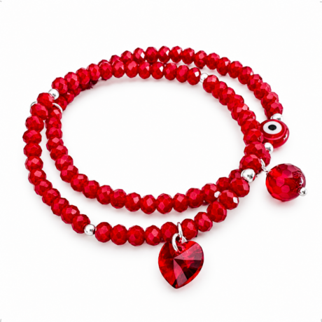 Set 2 Pulseras Ojo Turco Y Plata 925 Mujer Protección Agalea