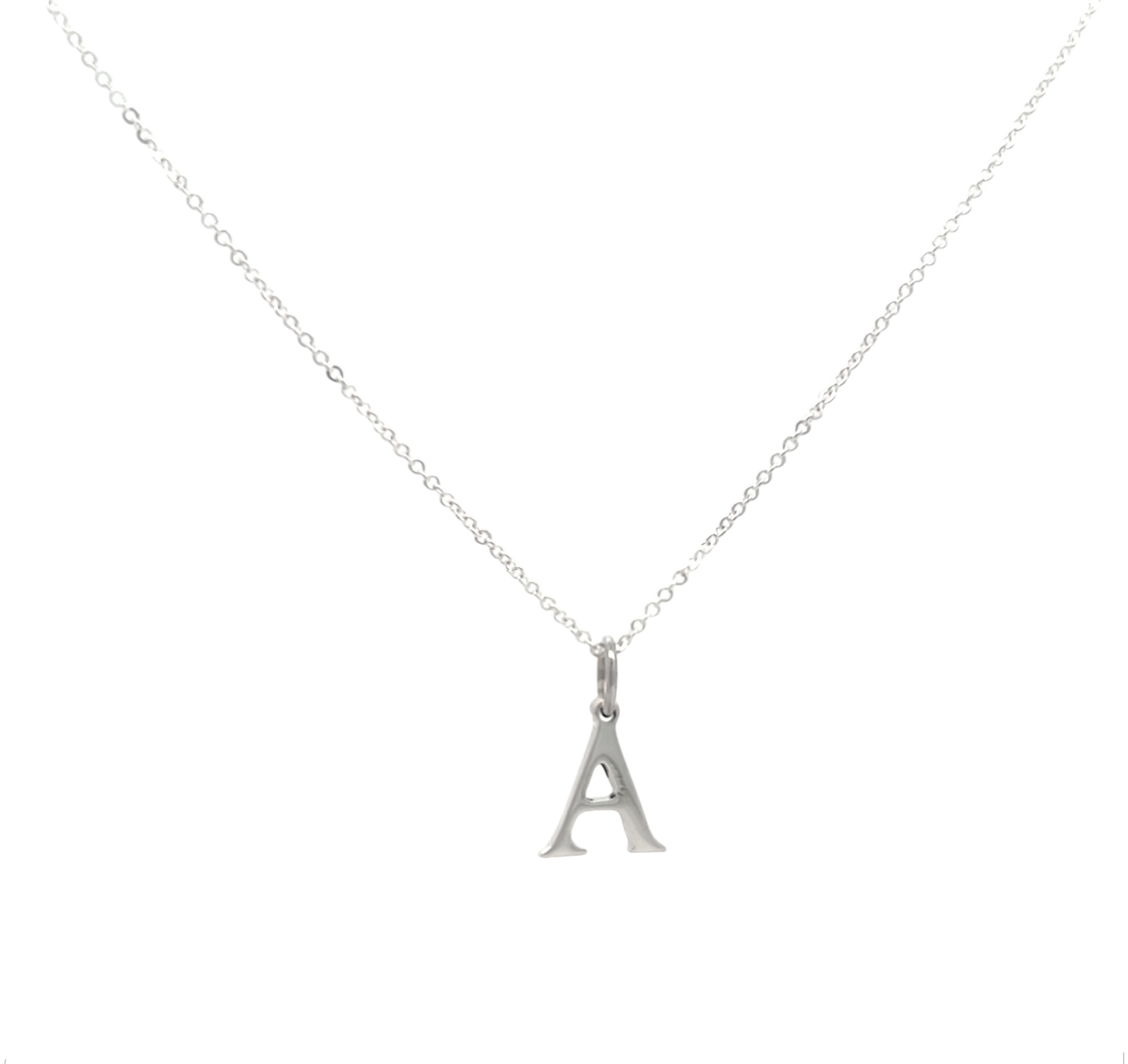 Collar Dije Letras Iniciales Plata .925 De 45 Cm Tipografìa Andalus Agálea - Image 9