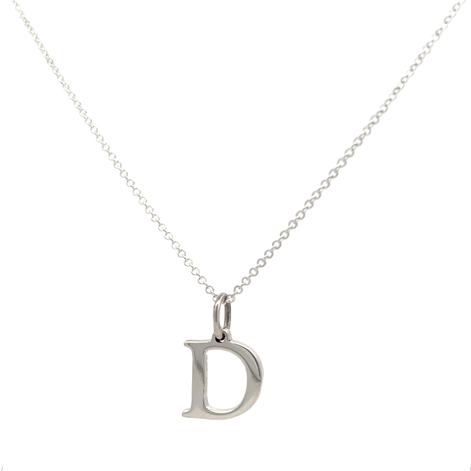Collar Dije Letras Iniciales Plata .925 De 45 Cm Tipografìa Andalus Agálea - Image 12