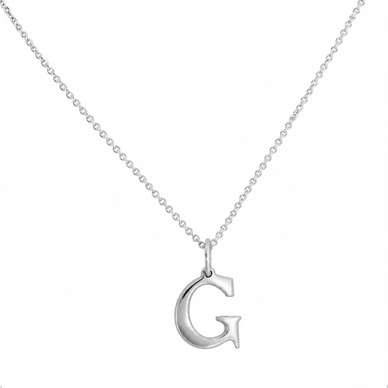 Collar Dije Letras Iniciales Plata .925 De 45 Cm Tipografìa Andalus Agálea - Image 15