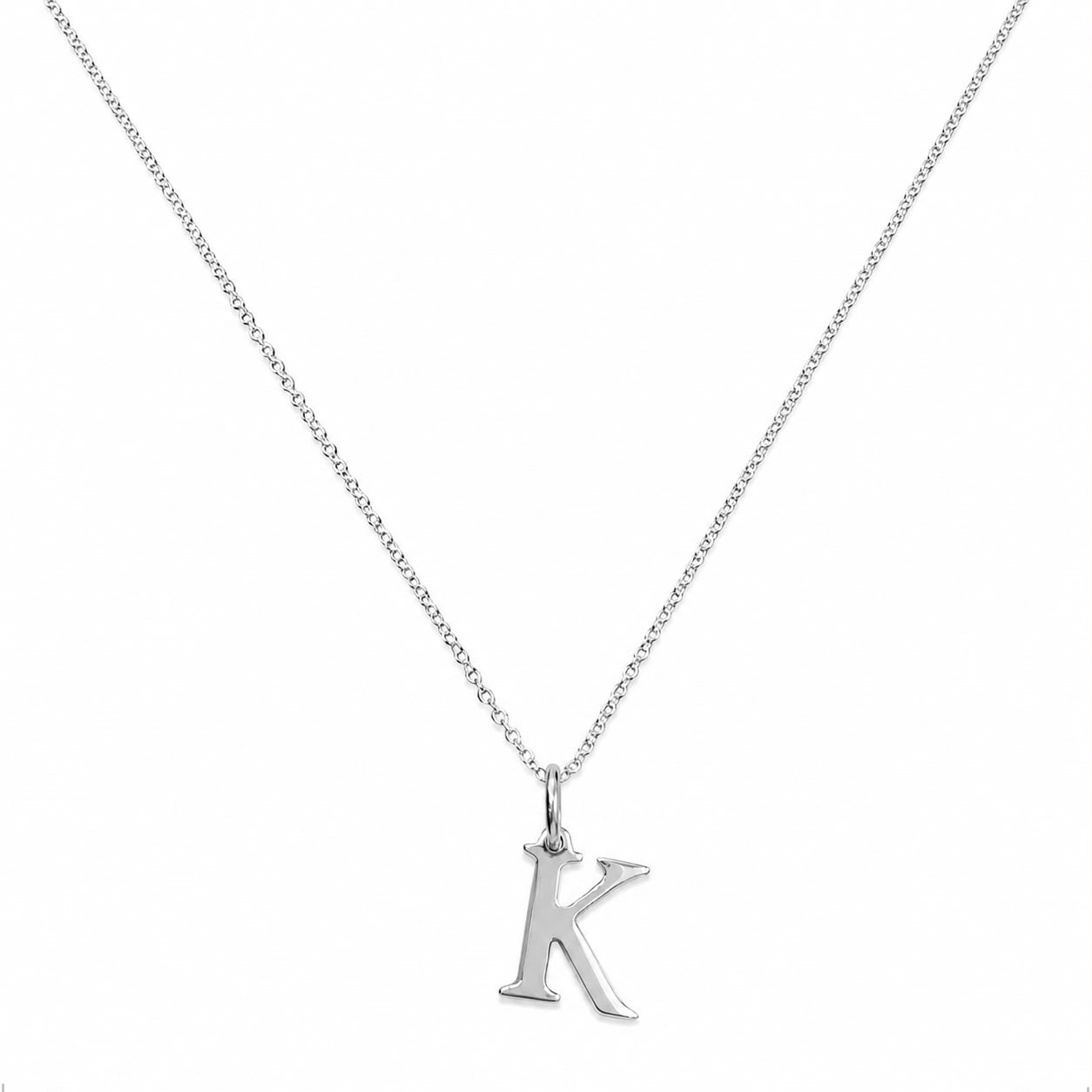 Collar Dije Letras Iniciales Plata .925 De 45 Cm Tipografìa Andalus Agálea - Image 17