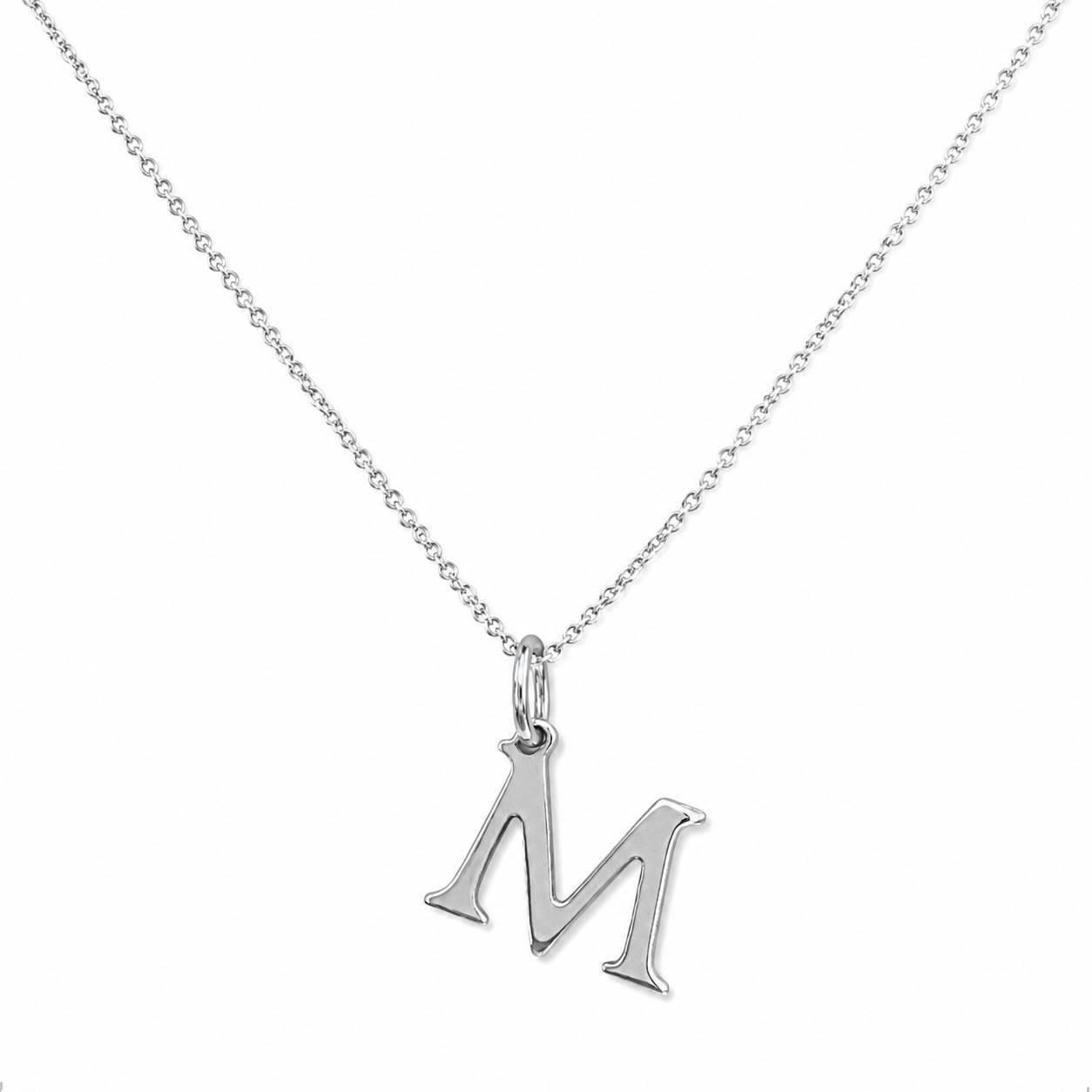 Collar Dije Letras Iniciales Plata .925 De 45 Cm Tipografìa Andalus Agálea - Image 19
