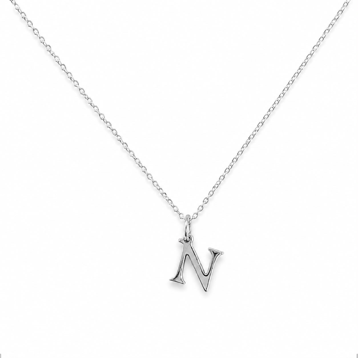 Collar Dije Letras Iniciales Plata .925 De 45 Cm Tipografìa Andalus Agálea - Image 20