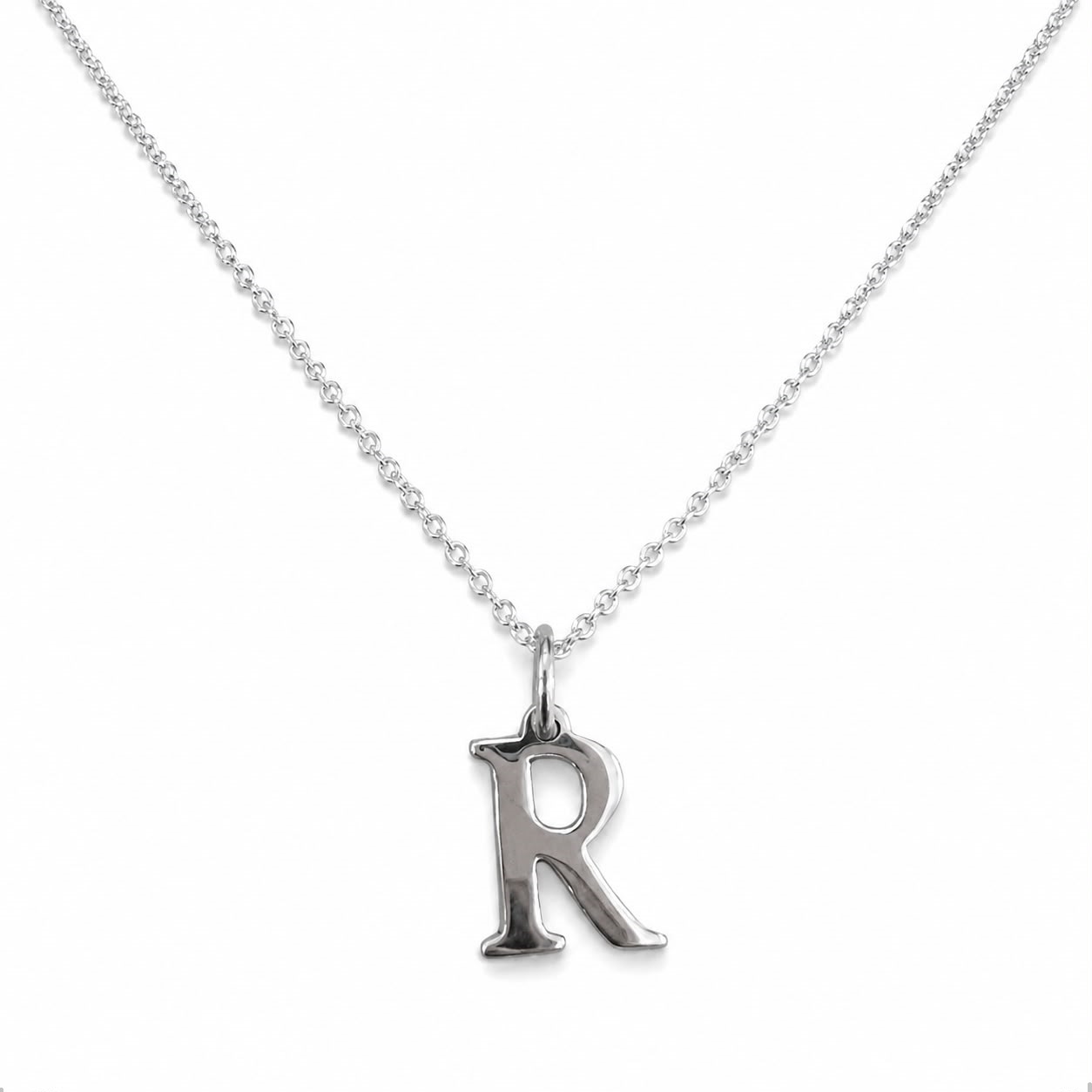 Collar Dije Letras Iniciales Plata .925 De 45 Cm Tipografìa Andalus Agálea - Image 22